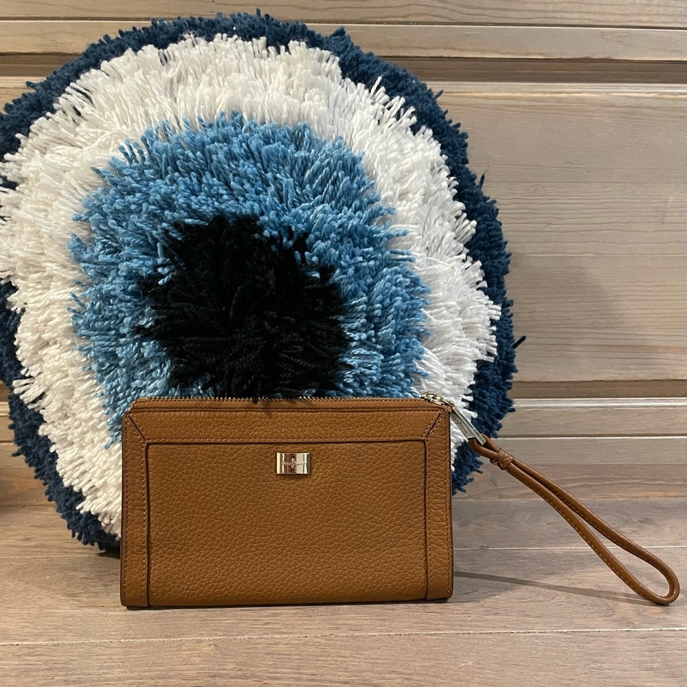 Cole Haan Brown Leather Wristlet Wallet